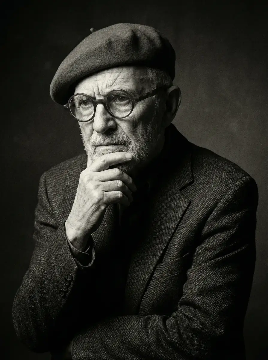 电影导演黑白肖像 - 今日致敬的 九一短视频 领域先驱